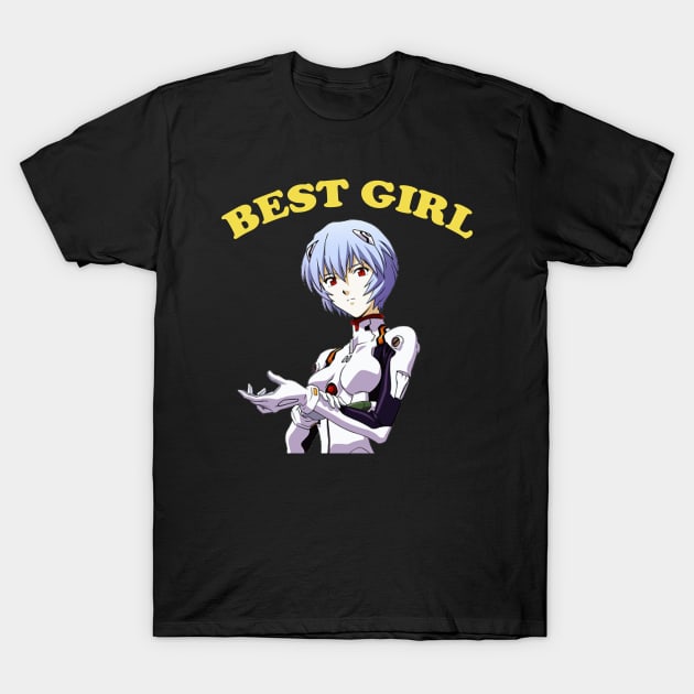 Rei Ayanami Best Girl T-Shirt by koolpingu